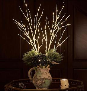 Lighted Artificial Golden <strong>Twig</strong> Tree Branch <strong>With</strong> Fairy <strong>Lights</strong> 100 LED Battery Operated Tree Lamp <strong>With</strong> Timer Holiday Lighting - Product Image 1