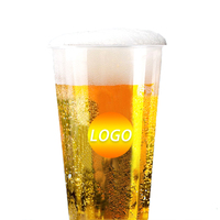 Gobelets en plastique PE jetables personnalisés avec logo, 12 oz (360 ml), pour boissons froides, gobelets de mariage, flexographie d'usine pour usage domestique