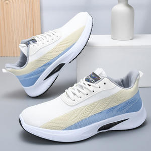 Sneakers putih pria keluaran baru 2025 sepatu olahraga bertali nyaman untuk pria desain ringan bersirkulasi - Product Image 3