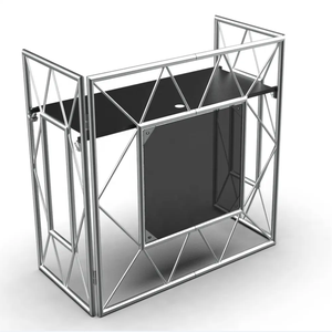 Truss de aluminio Display <span class=keywords><strong>DJ</strong></span> Event Table Aluminio Truss <span class=keywords><strong>DJ</strong></span> Pro Event Booth Table Estación DE TRABAJO plegable portátil con tablero frontal - Product Image 1