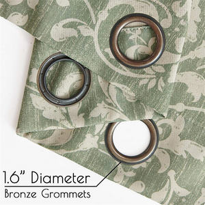 Farmhouse <strong>Blackout</strong> <strong>Curtains</strong> for Bedroom <strong>Sage</strong> <strong>Green</strong> Floral Patterned Drapes Living Room Vintage Country <strong>Curtains</strong> - Product Image 6