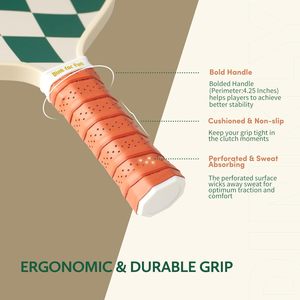 Ensemble de raquettes de pickleball 2/4 - Raquettes non cordées en graphite/fibre de verre approuvées USAPA, 2 pièces, 4 balles, 1 sac de transport portable, esthétique - Product Image 4