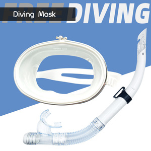 Adult Snorkel Mask Set Half Dry Swimming Goggles Myopia Face Mask <b>Large</b> <b>Frame</b> Fisherman Mask Water Sports - Product Image 2