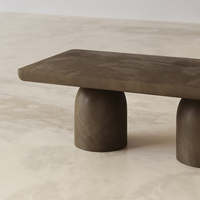 Table basse ovale en marbre minimaliste Kumusi Furniture, nouvelle collection, style pierre naturelle pour la maison