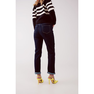 Jeans coupe droite en bleu foncé - Product Image 5