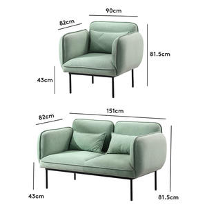 Fabric Double <b>Sofa</b> Set U Shape Modern Minimalist Living Room Furniture Comfortable <b>Small</b> Apartment Nordic Style - Product Image 5