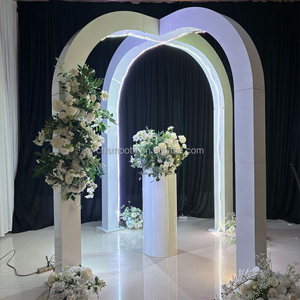 SMOOTH Black Metal Cross Top Estable Chuppah Pillar Mandap Boda escenario Telón de fondo Mandap - Product Image 3