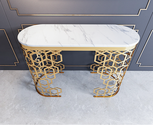 Mesas <span class=keywords><strong>de</strong></span> consola para muebles <span class=keywords><strong>de</strong></span> sala <span class=keywords><strong>de</strong></span> estar, mesas <span class=keywords><strong>de</strong></span> consola superiores <span class=keywords><strong>de</strong></span> mármol <span class=keywords><strong>de</strong></span> acero inoxidable dorado <span class=keywords><strong>de</strong></span> lujo, mesa auxiliar <span class=keywords><strong>de</strong></span> entrada - Product Image 6