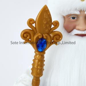 <span class=keywords><strong>Snegurochka</strong></span> eléctrica azul de alta calidad de Año Nuevo ruso con música hecha a mano Juguetes De niña de nieve animados BSCI ISO - Product Image 5