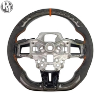 Volant en fibre de carbone personnalisé pour accessoires d'intérieur de voiture Ford Mustang 2018-2023