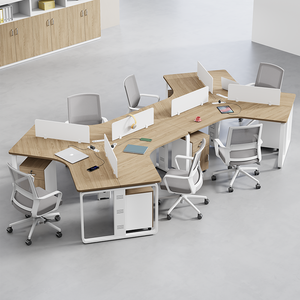 Combinazione Scrivania e Sedia per Ufficio del Personale Shuo Ran, Design Semplice e Moderno con Scrivania per <span class=keywords><strong>Computer</strong></span> per Dipendenti - Product Image 2