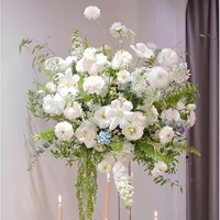 Künstliche Weiße Seidenrosen Hochzeitsdekoration Tisch-Centerpiece Blumenball für Hochzeitsdekoration
