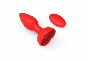 Erschwing liche Anal Plug OEM Fern gesteuerte Vibratoren Hausgemachte Rose Form Anal Clitoris Butt Plug Sexspielzeug für Frauen - Product Image 3