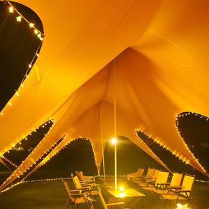 Tente de camping de luxe de 20 m² pour quatre saisons, avec <span class=keywords><strong>bâche</strong></span> en toile de coton, pour 40 personnes, idéale pour les mariages et événements - Product Image 4