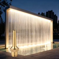 Boquilla de fuente de latón ajustable para paisajismo, chorro de agua de flujo estable para proyectos de fuentes de agua en parques y complejos al aire libre