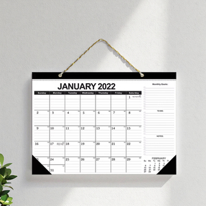 Customize Design Color Paper Promotional Desk Calendar 2025-2026 12 Month UV Printed Wall Calendar with Clock for Decoration