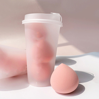 Échantillon gratuit pêche outils de maquillage poudre maquillage beauté konjac éponge de maquillage éponge cosmétique ensemble avec boîte en Pvc 3 pièces