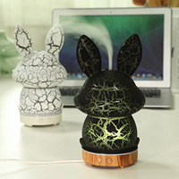 Diffuseur d'huiles essentielles ultrasonique 100 ml à effet craquelé motif lapin pour aromathérapie domestique, export transfrontalier