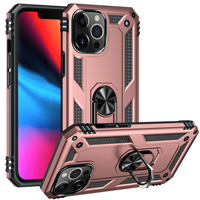 Coque hybride 2 en 1 pour Iphone 13 Pro Max, noire, plastique souple, Anti-gravité, avec support magnétique