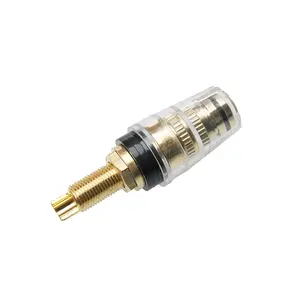 Gold Binding Post Adapter Amplifier Speaker AMP Fastener Clamp Adaptor Terminals Plug Audio Connector