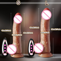 Masturbateur Féminin Massant Chauffant, Vibrateur Dildo Réaliste Énorme en Silicone, Télescopique et Pénétrant pour Femmes