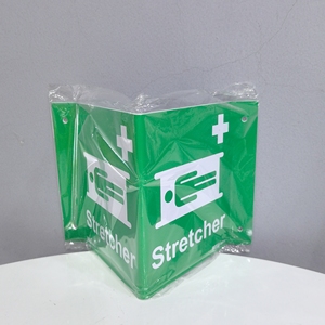 Panneau de signalisation de sécurité hospitalière flexible, flèche d'extincteur, 6x8 pouces, en forme de V, 4 trous pré-perforés, avec vis et ruban adhésif pour - Product Image 1