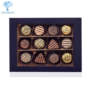 Boîte à chocolats vide en carton pour 10 truffes avec plateau de présentation, emballage cadeau en papier pour bonbons et chocolats, vente en gros Chine - Product Image 4