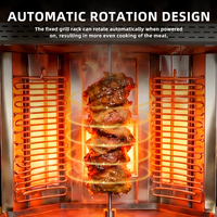 Barbecue Électrique Commercial Shawarma avec Armoire, Rôtissoire Verticale Simple/Double.