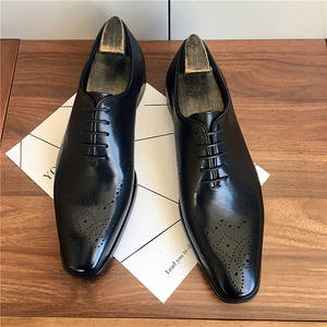 Chaussures en cuir pour hommes, décorées de cuir, style business décontracté, chaussures Oxford artisanales, chaussures de costume en cuir véritable - Product Image 6