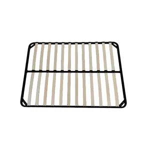 Simple Modern Style Metal Small Double Queen Size Low Height Iron Wooden Slats Bed Frame