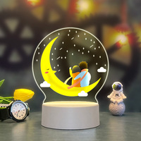 Veilleuse 3D personnalisée lampe de table LED créative lampe de chevet cadeau unique pour petite amie petit ami anniversaire Saint Valentin