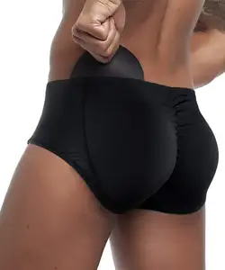 Men's Body Shaping Underwear Mesh Breathable Hip False Hip Sponge Cushion Body Beauty Sexy Triangle Pants