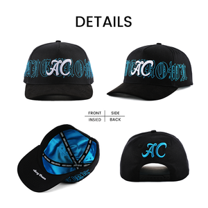 Großhandel Vollständig Anpassbare 5-Panel Unisex Bestickte Baseball-Kappe aus Wildleder-Stoff mit Verstellbarem Snapback und Gebogenem Schirm - Product Image 2