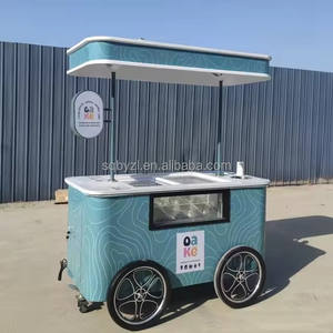 รถเข็นไอศกรีมแฟชั่นรถเข็นขายไอศกรีมสำหรับร้านกาแฟรถเข็นขายไอศกรีมสดใหม่ดีไซน์คุณภาพดี - Product Image 1