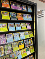 Vitrine d'exposition de cartes à collectionner à face unique TGC Store avec éclairage LED, fabrication sur mesure, vitrine en acrylique pour cartes de sport et de baseball classées