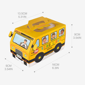 Sáng Tạo phim hoạt hình xe Kẹo hộp trở lại trường học bên xe buýt gấp Quà Tặng Bao bì hộp quà tặng - Product Image 6