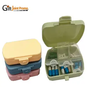 गर्म बिक्री फैशन प्लास्टिक 6 डिब्बे गोली बॉक्स छोटे वर्ग प्लास्टिक दवा मामले 6 मामले यात्रा गोली बॉक्स