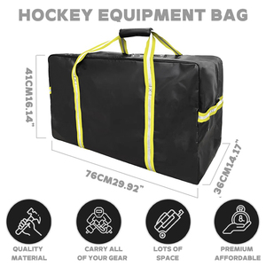 Bolsa de hockey con ruedas Underice Custom de 35 pulgadas de gran capacidad para jugadores senior, para equipo completo, entrenador, portero y equipo de hockey. - Product Image 3