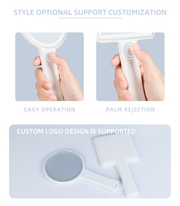 Hot bán thời trang ABS nhựa mini trắng gương mỹ phẩm cầm tay sang trọng trang điểm xách tay nhỏ gọn gương với ánh sáng LED - Product Image 5