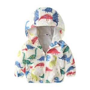 2025 estilo europeo americano Toddle niñas chaqueta de dinosaurio con estampado completo primavera otoño nuevo abrigo cortavientos para niños - Product Image 6