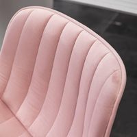 Lot de 2 tabourets de bar modernes en velours rose de 30 ''avec pieds en or pour îlot de cuisine, bar, pub, café, club