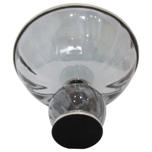 Vaso in vetro testurizzato con accenti metallici per l'arredamento del soggiorno, vaso moderno per fiori da tavolo per la casa - Product Image 5
