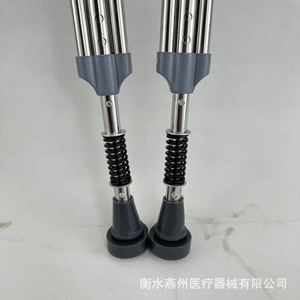 Muletas ajustables para axilas de aleación de aluminio, altura ajustable, ayuda para caminar, para rehabilitación, soporte, capacidad de 300 lb - Product Image 2