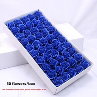 Realistische Seifenrosenköpfe, Drei Stücke für Hochzeits- & Muttertags-Dekorationssträuße, DIY Valentinstag Geschenkzubehör