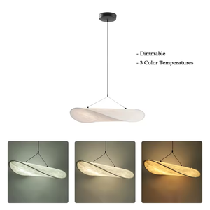 Lustre suspendu en tissu blanc soyeux de style vintage nordique, simple, pour salon, salle à manger, salon de thé, décoration Wabi-Sabi - Product Image 6