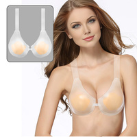 Sujetador Invisible Push-Up Tallas Grandes para Mujer - Una Pieza, Sexy, Floral, Sin Costuras, Sin Aros, Copa Completa, Silicona, Tirantes con Bloques de Color