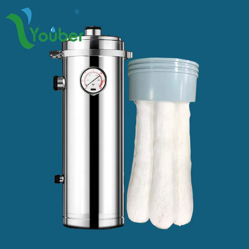 5000 L/H Holle Fiber Uf Waterzuiveraar Pvdf Membraan Met Roestvrijstalen Filter Behuizing Waterfilter Cartridge Voor Huishouden