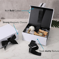 Boîtes cadeaux magnétiques en carton recyclé blanc pour mariages, anniversaires, fête des mères, cosmétiques, pliables, de luxe, avec ruban