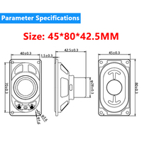 Haut-parleur de subwoofer Hi-Fi OEM 45x80mm 4Ω20W, accessoires, unité de haut-parleur magnétique interne pleine gamme, conforme ROHS, personnalisable en usine