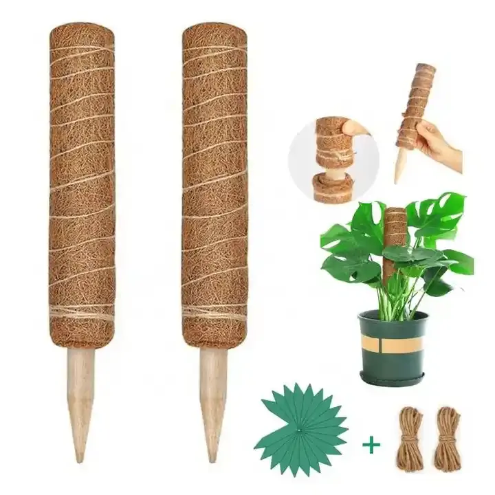 Tongkat kelapa baru Coco tongkat palem mendukung tanaman tongkat kelapa untuk memanjat tanaman dalam ruangan luar ruangan
